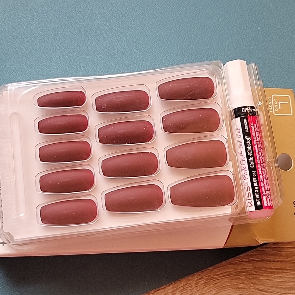 Press on Nails Dark Burgandy Matte